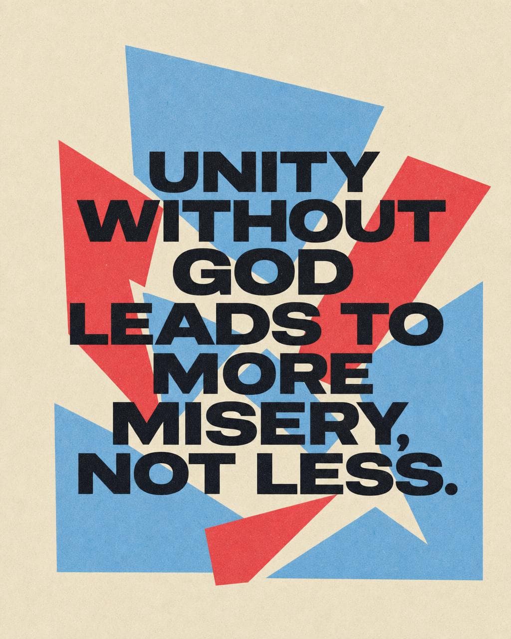 Sermon graphic: Human togetherness is a beautiful thing. Until it tries to stand without a foundation. We were made for community, but community alone can't carry the weight we put on it. Only when God is at the center does true peace have room to grow. 🕊️ #Unity #ChurchLife #GraceFellowship #ChurchForAllNations #BiblicalWisdom